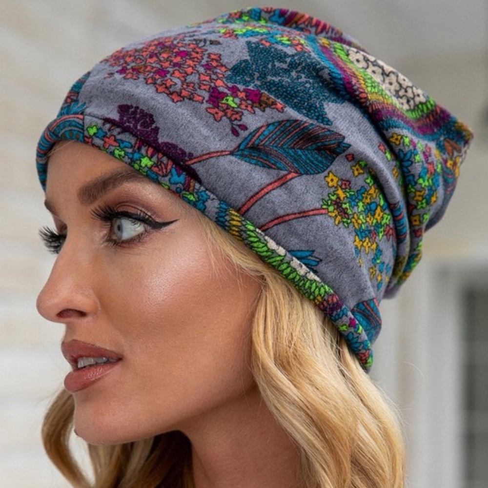 New Transforming Infinity Scarf - Slouch Beanie - Lightweight Head Wrap Hair - Picture 2 of 16